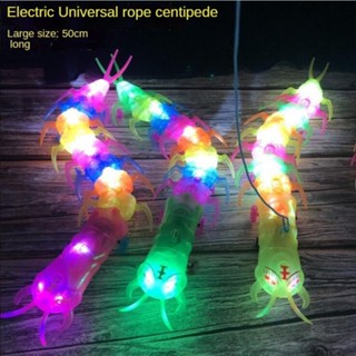 【shuanghong666】Electric Leash Centipede Large Musical Universal Luminous Centipede Toy Spoof Toy