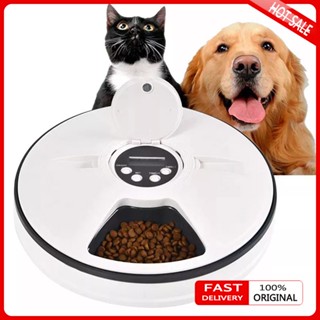 【shuanghong666】[Ready Stock]Automatic Pet Feeders Programmable 6 Meal Timing Pet Bowl Portion Control Pet Feeders