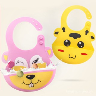 【shuanghong666】Baby Eating Feeding Bib Bib Baby Waterproof Super Soft Silicone Children Bib Bib Baby Anti-Dirty Artifact