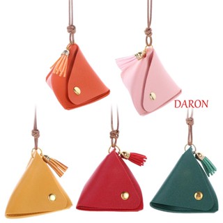 Daron กระเป๋าใส่เหรียญ หนัง PU ทรงสามเหลี่ยม ขนาดเล็ก ลายมังกร สร้างสรรค์ สําหรับงานแต่งงาน งานเทศกาล