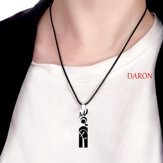 Daron สร้อยคอหนัง จี้การ์ตูนอะนิเมะ สไตล์พังก์ วินเทจ เครื่องประดับ