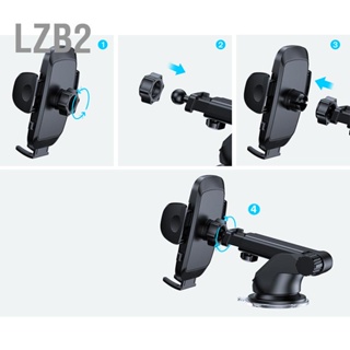 LZB2 ที่วางโทรศัพท์มือถือในรถยนต์ Snap On Fixation 360 องศา Rotation Phone Cradle Mount Bracket