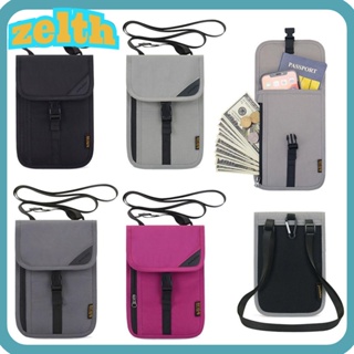 Zelth กระเป๋าใส่หนังสือเดินทาง RFID แบบพกพา ป้องกันความปลอดภัย