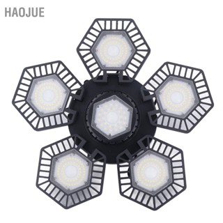 HaoJue ไฟโรงรถ LED โคมไฟทำงานเพดาน 5 แผงพับ 120W AC 85-277V สำหรับคลังสินค้าการประชุมเชิงปฏิบัติการ