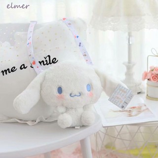 Elmer กระเป๋าสะพายไหล่ ผ้ากํามะหยี่ขนนิ่ม ลาย Cinnamoroll เข้ากับทุกการแต่งกาย สไตล์โลลิต้า สําหรับผู้หญิง