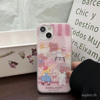 เคสโทรศัพท์มือถือใส แบบนิ่ม ลายตุ๊กตา สําหรับ iPhone 14 XR 13 11 12 Pro Max 8 7 6 6S Plus X Xs Max Se 2020 13 12 11promax 8plus 13 xsmax 8p