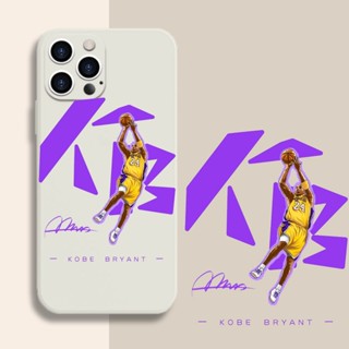 [Aimeidai] เคสโทรศัพท์มือถือ ซิลิโคน กันกระแทก พิมพ์ลาย NBA Stars Kobe Bryant สําหรับ iPhone 13 12 11 Series