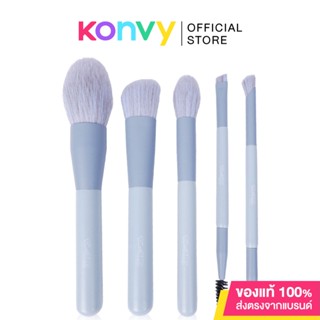 ARCHITA Tom And Jerry Brush Set With Bag 1 Set เซทแปรงแต่งหน้า 5 ด้าม 7 หัว.