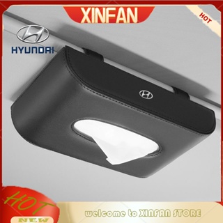 Xinfan 【Hyundai】กล่องทิชชู่หนัง คุณภาพสูง สําหรับ Hyundai Loniq Hybrid Elantra Tucson Reina Santa Fe Kona Accent Ix35 Elantra Starex