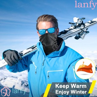 Lanfy หน้ากากกันลม แบบหนา ระบายอากาศ กันลม ให้ความอบอุ่น แฟชั่นฤดูใบไม้ร่วง ฤดูหนาว สําหรับขี่จักรยาน