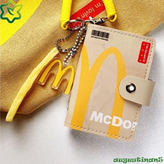 Augustinan กระเป๋าใส่เหรียญ หนัง PU ลายการ์ตูน McDonalds สไตล์เกาหลีเรโทร สําหรับผู้หญิง