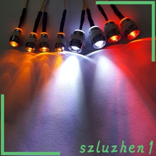 [Szluzhen1] ไฟหน้า LED สีแดง 2 ดวง และไฟ LED สีขาว 2 ดวง และไฟ LED สีเหลือง 4 ดวง สําหรับ 1/5 1/8 1/10