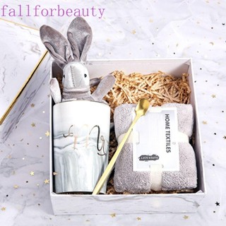 Fallforbeauty กล่องของขวัญวันแม่ ถ้วยเซรามิค ผ้าขนหนู สีชมพู วันแม่ งานแต่งงาน วันวาเลนไทน์ ของขวัญวันเกิด