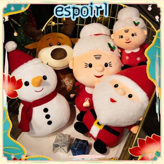 Espo ตุ๊กตาซานตาคลอส ผ้าฝ้าย PP นิ่ม 23-40 ซม. สีน้ําตาลแดง ขาว กวาง แกรนนี่ สําหรับตกแต่งคริสต์มาส