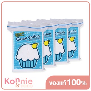 Great Cotton Cosmetic Cotton Pad [50g x 4pcs].