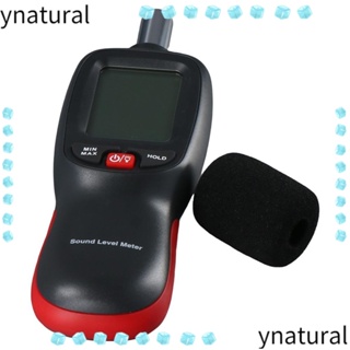 Ynatural เครื่องวัดระดับเสียงดิจิทัล หน้าจอ LCD แบ็คไลท์ 30dB เป็น 130dB แบบพกพา สําหรับใช้ในร่ม กลางแจ้ง