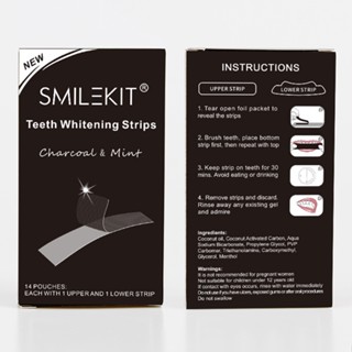 Spot seconds# Cross-border bamboo charcoal tooth stickers activated carbon tooth stickers Teeth Whitening Strips8cc