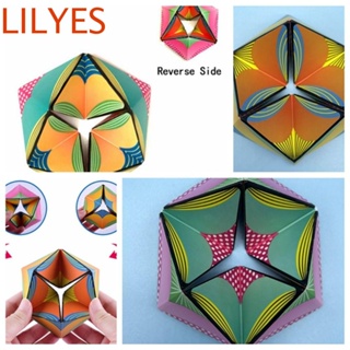 Lilyescub ของเล่นลูกบาศก์มายากล พลาสติก 3D เปลี่ยนสีได้ หลายสี สําหรับออฟฟิศ