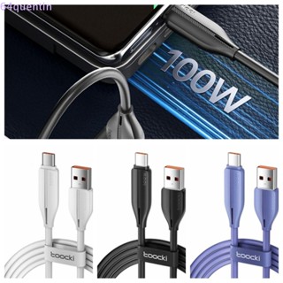 Quentin 100W 6A สายข้อมูล USB C ประเภท C 100W 6A, สายข้อมูล USB C USB C TPE ชาร์จเร็ว อุปกรณ์เสริมโทรศัพท์