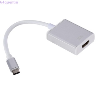 Quentin อะแดปเตอร์แปลงสายเคเบิ้ล USB 3.1 เป็น HDMI Type C เป็น HDMI ติดตั้งง่าย 4K 10Gbps สําหรับแล็ปท็อป ทีวี มอนิเตอร์ โปรเจคเตอร์