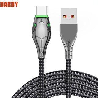 Darby สายชาร์จเร็ว LED พร้อมไฟ LED อุปกรณ์เสริมโทรศัพท์ สายชาร์จหัวงู สายชาร์จเร็ว สายชาร์จเร็ว