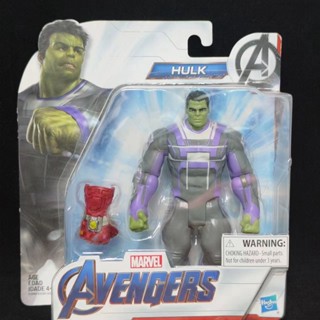 ของแท้ ตุ๊กตาฟิกเกอร์ Hasbro Marvel HULK HULK HULK ขนาด 15 ซม. พร้อมถุงมือ ประดับเพชร