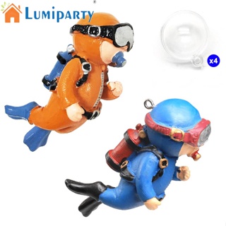 Lumiparty ตุ๊กตานักดําน้ําประดิษฐ์ สําหรับตกแต่งตู้ปลา