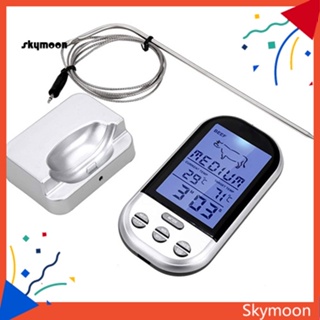 Skym* เครื่องวัดอุณหภูมิดิจิทัลไร้สาย หน้าจอ LCD สําหรับย่างบาร์บีคิว เนื้อสัตว์ เตาอบ อาหาร