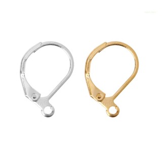 50Pcs Lever Back DIY Earring French Hooks Ear Wire Open Loop for Jewelry Making