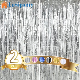 Lumiparty ผ้าม่าน ประดับกลิตเตอร์ 1x2 ม. สําหรับตกแต่งประตู หน้าต่าง ปาร์ตี้วันเกิด งานแต่งงาน คริสต์มาส 2 ชิ้น 4 ชิ้น