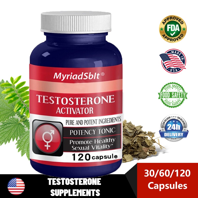 Men's Testosterone Booster - Natural Stamina, Endurance and Strength Booster 120Capsules