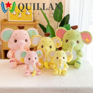 Quillan หมอนตุ๊กตาช้าง นุ่ม ของขวัญวันเกิดเด็ก ตกแต่งบ้าน เพื่อการศึกษา หมอนช้างยัดไส้ ของเล่น