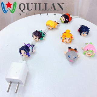 Quillan ตัวป้องกันสายเคเบิล สําหรับโทรศัพท์ สายเคเบิล Usb Kamado Tanjirou ที่ม้วนสายเคเบิล Kamado Nezuko