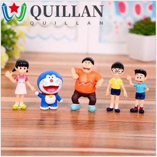 Quillan โมเดลฟิกเกอร์ PVC รูปโดราเอมอน ของเล่นสําหรับเด็ก 5 ชิ้น ต่อชุด