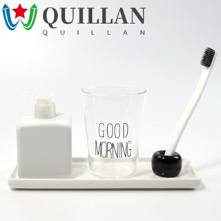 Quillan ถาดจัดระเบียบอ่างอาบน้ํา ทรงสี่เหลี่ยมผืนผ้า สีขาว