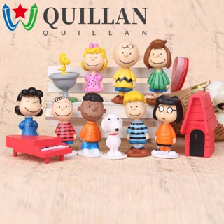 Quillan โมเดลฟิกเกอร์ PVC รูปการ์ตูนอนิเมะ Snoopi ของเล่น ของตกแต่งเค้ก สําหรับเด็ก