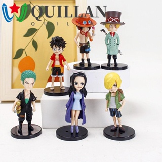 Quillan โมเดลฟิกเกอร์ PVC รูปการ์ตูน Luffy Ace Hancoc Zoro Sanji Boa สําหรับตกแต่งโต๊ะ เก็บสะสม