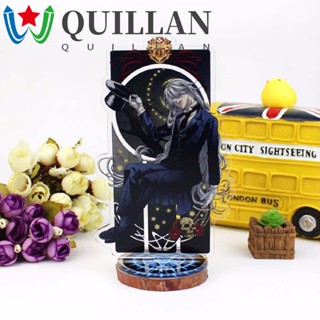 Quillan โมเดลฟิกเกอร์อะคริลิค รูปการ์ตูนอนิเมะ Michaelis Sebastian สีดํา สําหรับตกแต่งโต๊ะ DIY