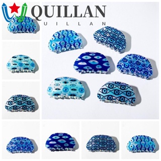 Quillan กิ๊บติดผมหางม้า PVC รูปตาปีศาจ สีฟ้า แบบสร้างสรรค์ เครื่องประดับ สําหรับผู้หญิง