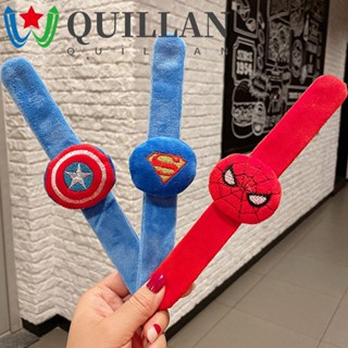 Quillan Avengers สายรัดข้อมือ ของเล่น ปาร์ตี้ น่ารัก สร้างสรรค์ ตุ๊กตา ตบ สร้อยข้อมือ Iron Man อะนิเมะ สแน็ปแหวน การ์ตูน ตบ สร้อยข้อมือ