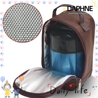 Daphne กระเป๋าบีกเกอร์ แบบถัก พร้อมที่จับ พกพาง่าย สําหรับใส่กล่องอาหารกลางวัน