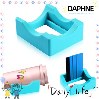 Daphne แท่นวางแก้วน้ํา ซิลิโคน พร้อมช่องด้านใน กันลื่น สีฟ้า และสีชมพู สําหรับแก้วน้ํา 2 ชิ้น