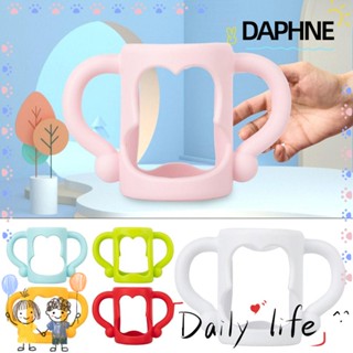 Daphne 2 ชิ้น ขวดนม ที่จับ ถ้วยน้ํา นํากลับมาใช้ใหม่ได้ ทารก เรียนรู้ ถ้วยดื่ม