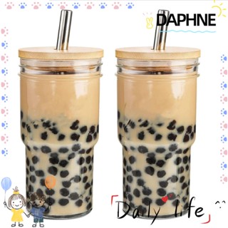 Daphne แก้วมัก แก้วมัก แก้วเครื่องดื่ม แก้วเบียร์ กาแฟ น้ําผลไม้ แบบไม้