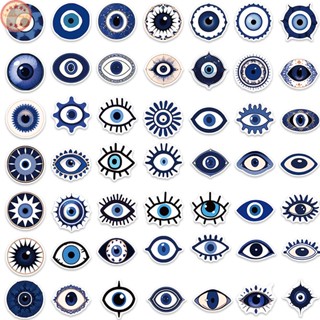 Home สติกเกอร์ ลายการ์ตูนกราฟฟิตี้ Turkish Evil Eye Medusa Eye สําหรับติดตกแต่งตู้เย็น แล็ปท็อป กระเป๋าเดินทาง สเก็ตบอร์ด DIY 50 ชิ้น