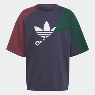 adidas ไลฟ์สไตล์ เสื้อยืดคัลเลอร์บล็อก Adicolor ผู้ชาย สีน้ำเงิน HC4497