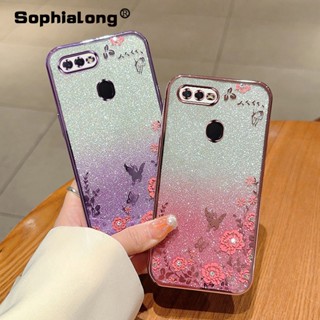 เคสโทรศัพท์มือถือ แบบนิ่ม ลายดอกไม้ สําหรับ OPPO F9 Realme 2 Pro A7 A5S A12 A11K AX5S A12S