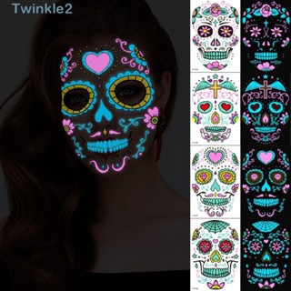 Twinkle สติกเกอร์รอยสักชั่วคราว ทําความสะอาดง่าย สําหรับตกแต่งปาร์ตี้ฮาโลวีน 4 ชิ้น