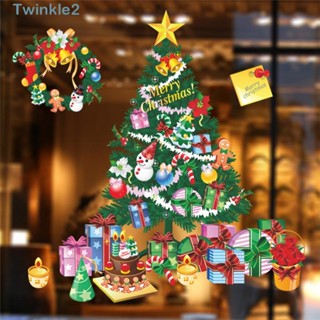 Twinkle สติกเกอร์ติดผนัง กระจก ประตู หน้าต่าง ลอกออกได้ รูปลอก ตกแต่งวันหยุด