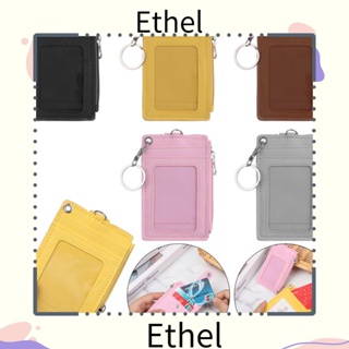 Ethel1 กระเป๋าใส่เหรียญ บัตรรถบัส หนัง PU แบบพกพา